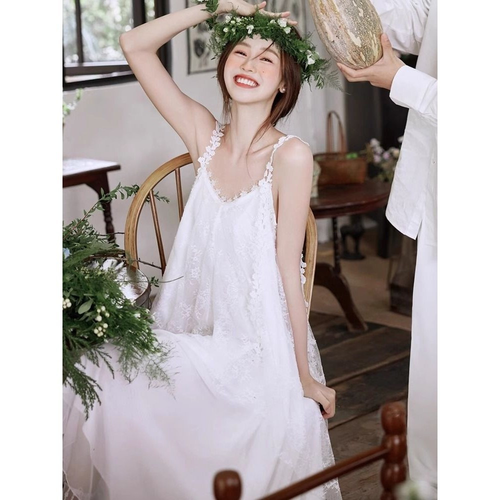 Váy cưới có đèn quây Váy cưới trắng Váy dự tiệc