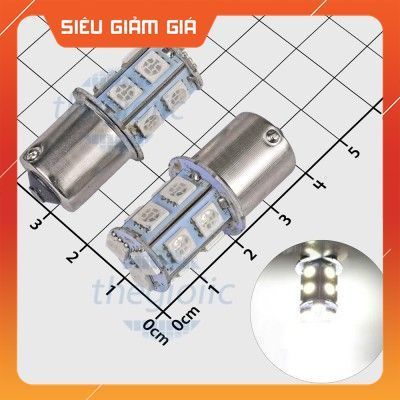 [2 Cái]- Đèn Báo Xe Màu Trắng 24V Đuôi 1156 SmartFix Linh Kiện