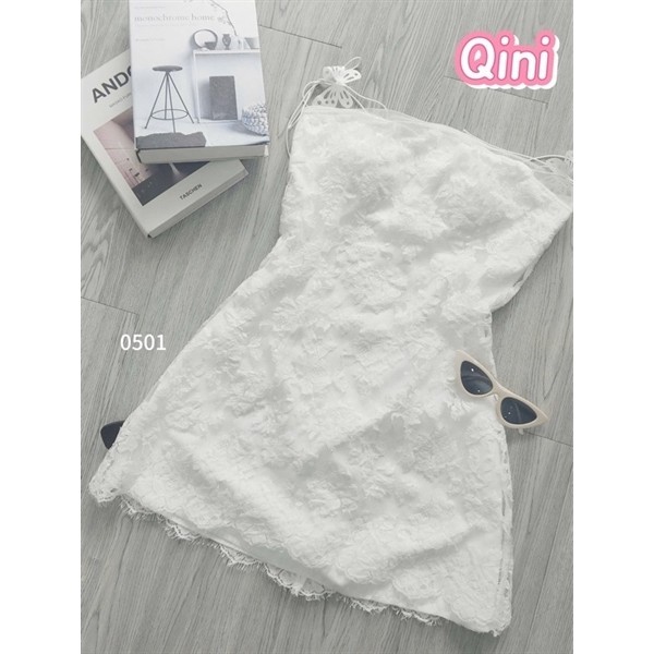 [QINI] ĐẦM CÚP NGỰC PHỐI REN SẴN MÚT LOLIE MINI DRESS SANG XỊN