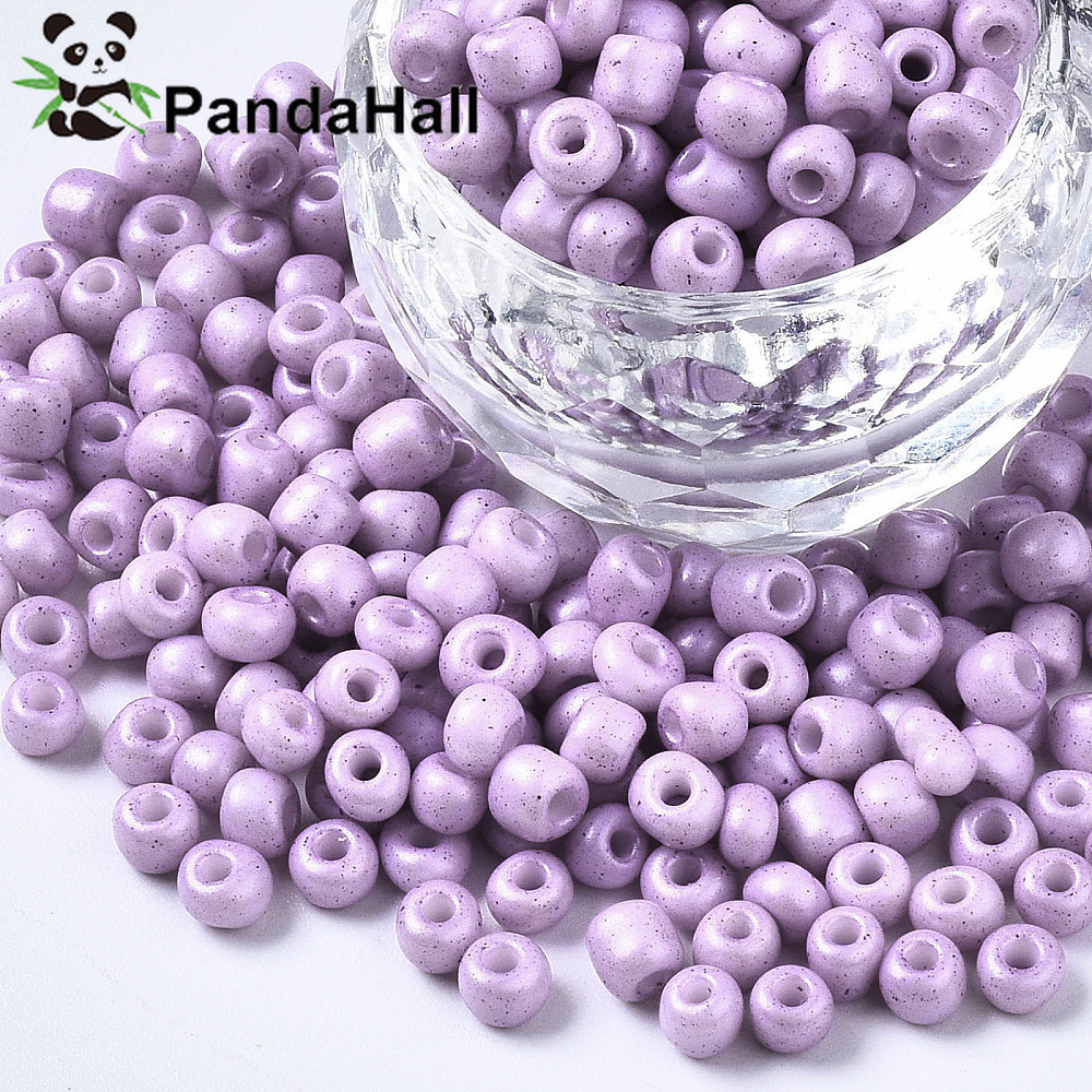 Hạt Thủy Tinh Sơn Nướng 4~5x3~5mm, Lỗ 1.2~1.5mm - Khoảng 4500 Cái/Pound