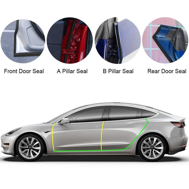 Thích hợp cho Tesla Tesla Tesla Tesla model Y S / X Dây Niêm Phong Xe Cao Su Chống Thấm Nước Giảm Ti