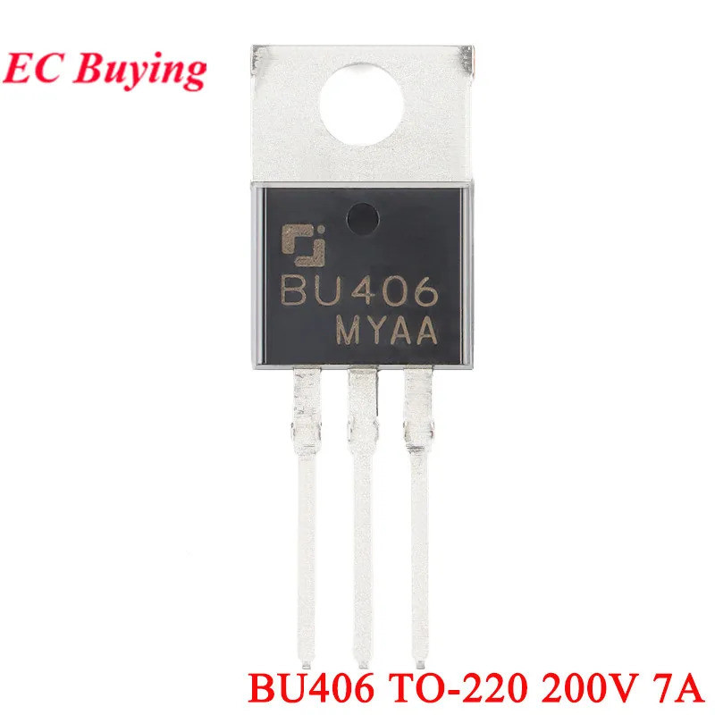 EC buying 10 Cái / 1 Cái BU406 TO-220 406 200V 7A NPN Switch Bipolar Transistor Triode