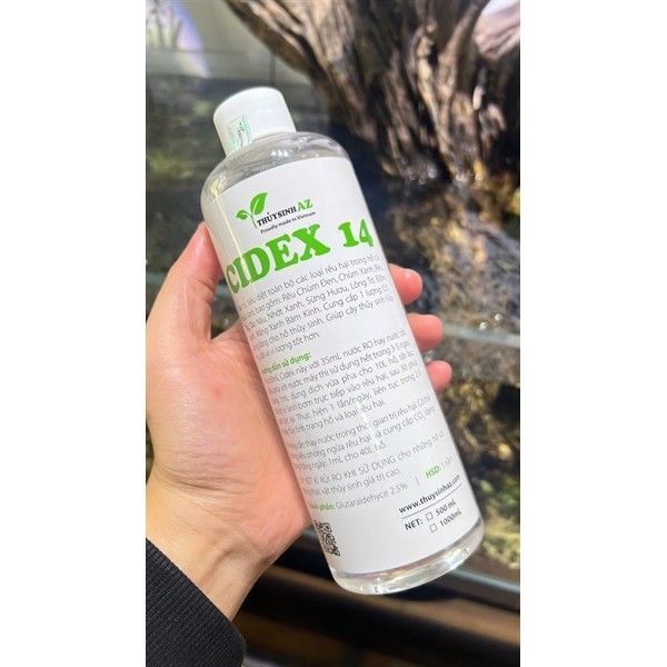 Dung dịch diệt rêu Cidex chai 500ml