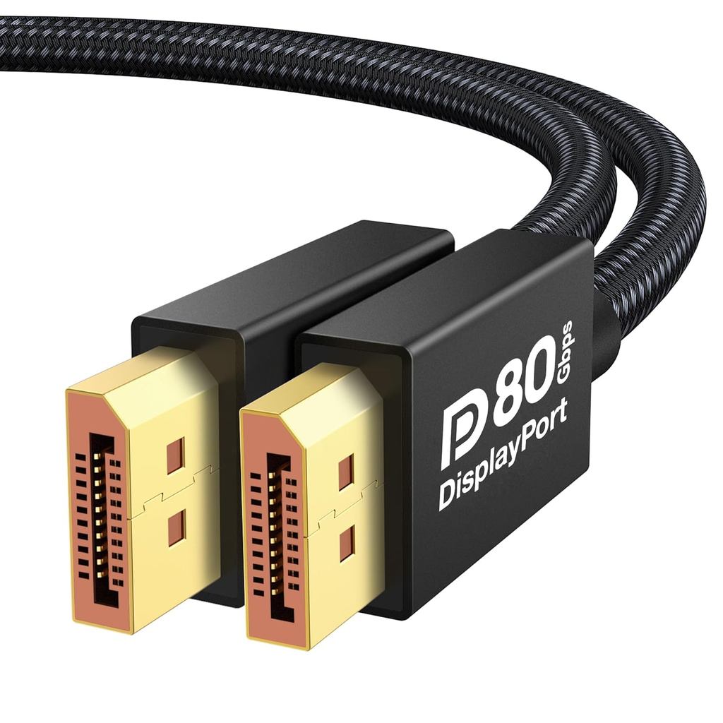 Cáp DisplayPort được chứng nhận IVANKY 80Gbps VESA Cáp 2.1, 16K Cổng hiển thị 2.1, [16K @ 60Hz 8K @ 