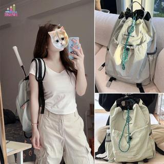 Ba lô đựng vợt thể thao JESJELIU, Túi đeo vai thể dục cầu lông Nylon, Quần vợt thời trang phong cách Hàn Quốc Túi tập thể dục dây rút dung tích lớn phù hợp