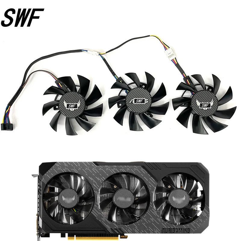 Mới 75MM FD8015U12D Quạt Làm Mát Cho ASUS GTX 1660 SUPER Ti RX 5700 XT TUF X3 OC Card Đồ Họa Quạt Là
