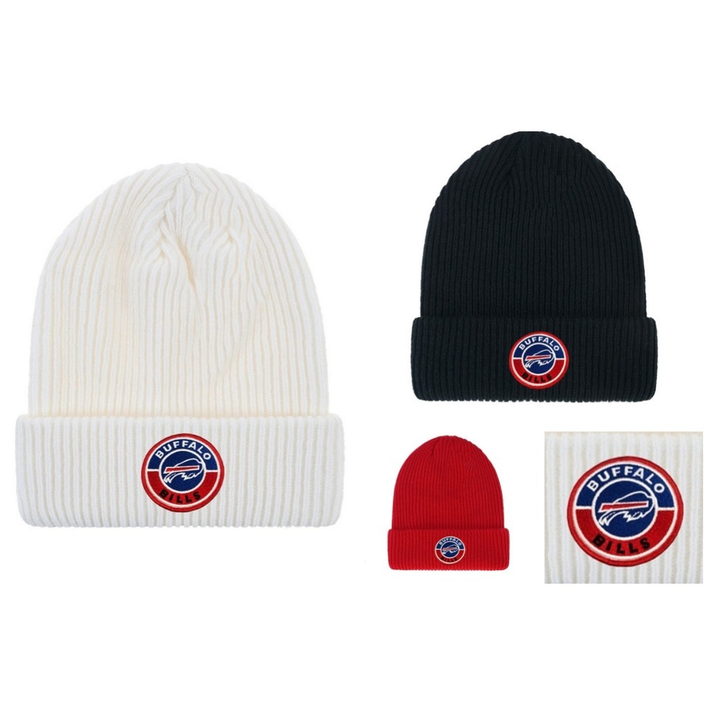 Mũ dệt kim NFL Buffalo Bills Team - Phong cách mùa đông thu - Mũ len có chữ thêu