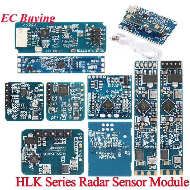 HLK-LD2410 LD2410B LD2410C LD2450 LD1030 LD1020 LD2411 FMCW MM Millimeter Sóng Chuyển động Hiện diện