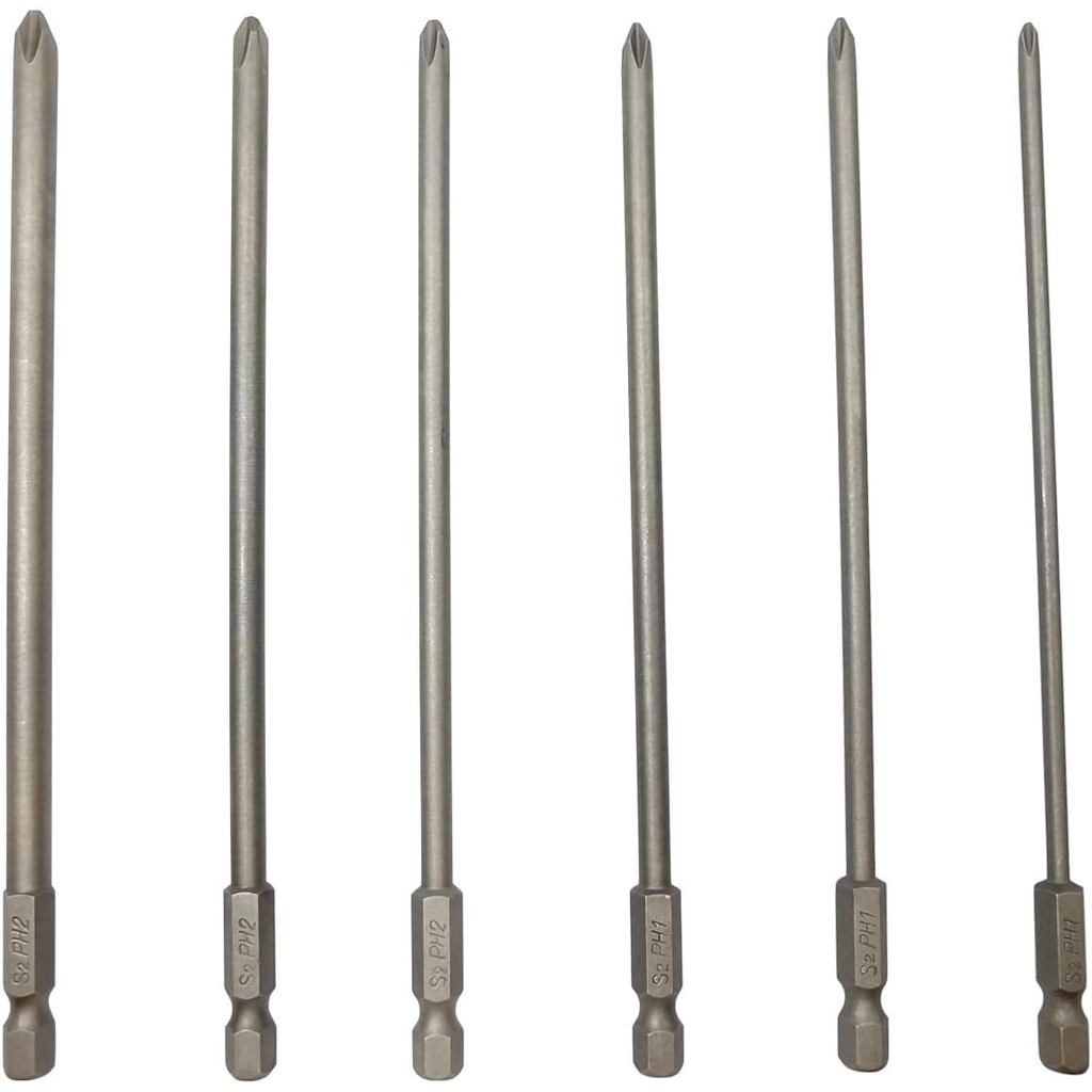 Bộ tuốc nơ vít chéo Phillips dài PH1 (Φ3.0) PH1 (Φ4.0) PH1 (Φ4.5) PH2 (Φ4.5) PH2 (Φ5.0) PH2 (Φ6.0) 6