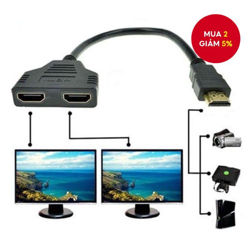  Bộ chia HDMI 1x2 1080P Bộ chuyển đổi cho Xbox PS3 DVD HDTV PC và Laptop