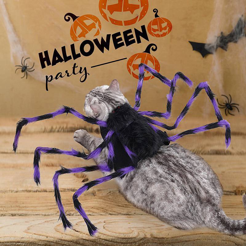 Halloween Pet Clothes Simulation Big Spider Pet Costume Funny Dog Clothes Cat Horror VwT9