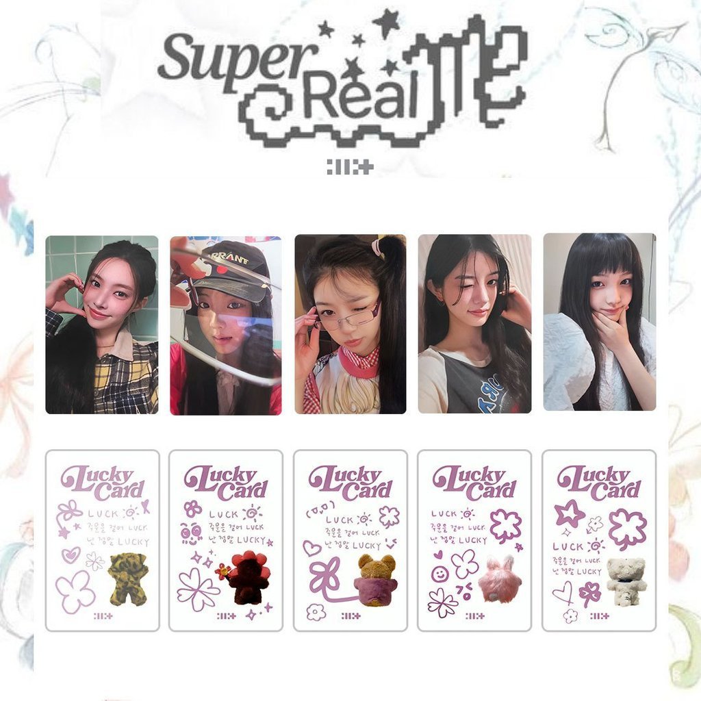 【Aura ID】ILLIT Combo Thẻ Nhỏ Ngoại Vi Album Super Real Me Thẻ ngẫu nhiên Thẻ nhỏ Magnetic