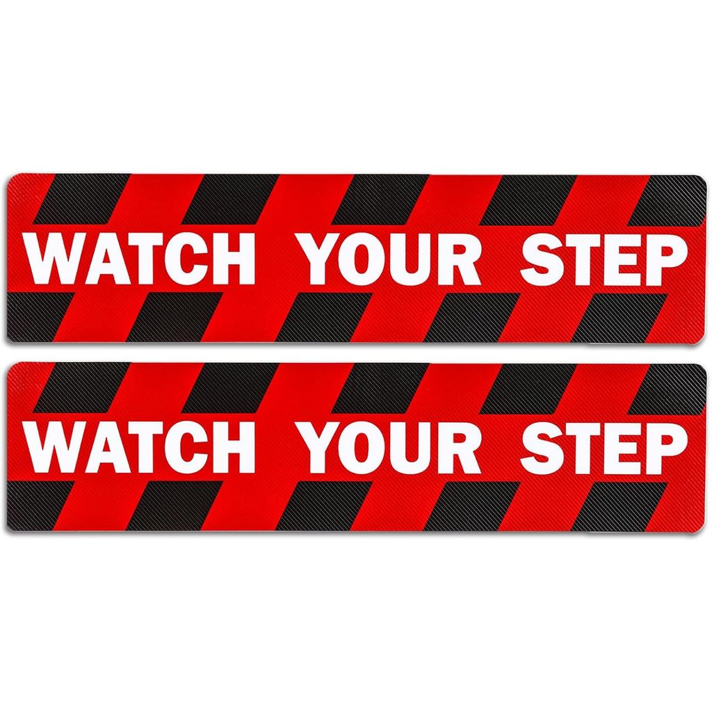 CDHXOME Watch Your Step Floor Decals Sticker - 2 gói Miếng dán chống nước chống trượt nhiều lớp 20x5