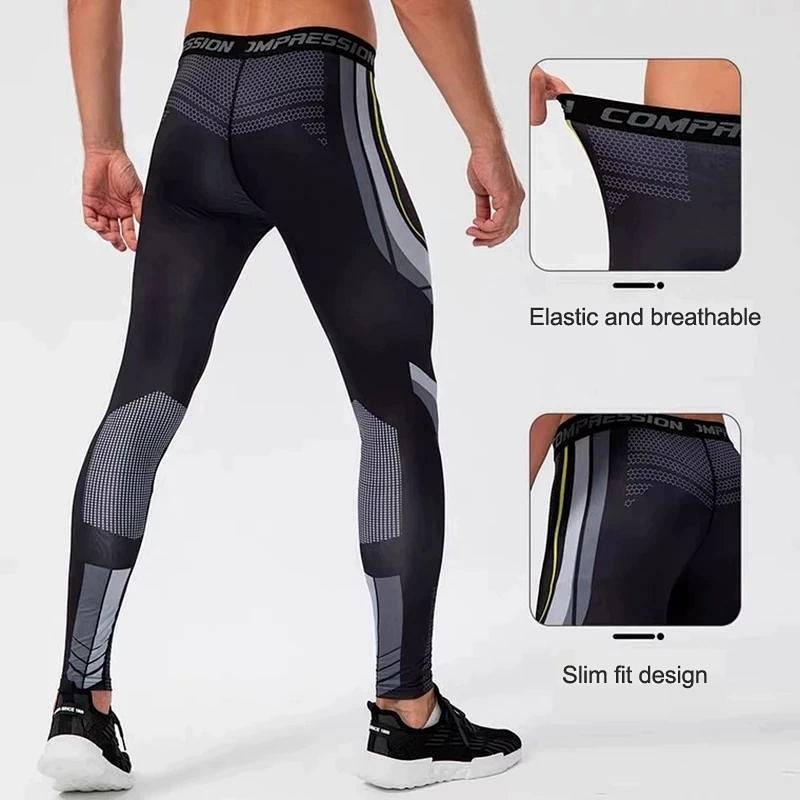 Sports Workout Elastic Quick-Drying Tights Running Cycling Basketball Breathable Compression Pants 8
