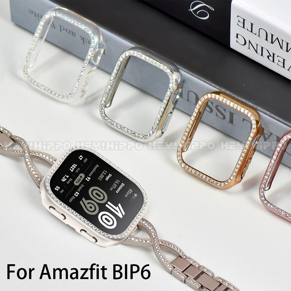 Dành Cho Amazfit Bip 6 Vỏ PC Phong Cách Kim Cương Bảo Vệ Màn Hình Ốp Lưng Bip6