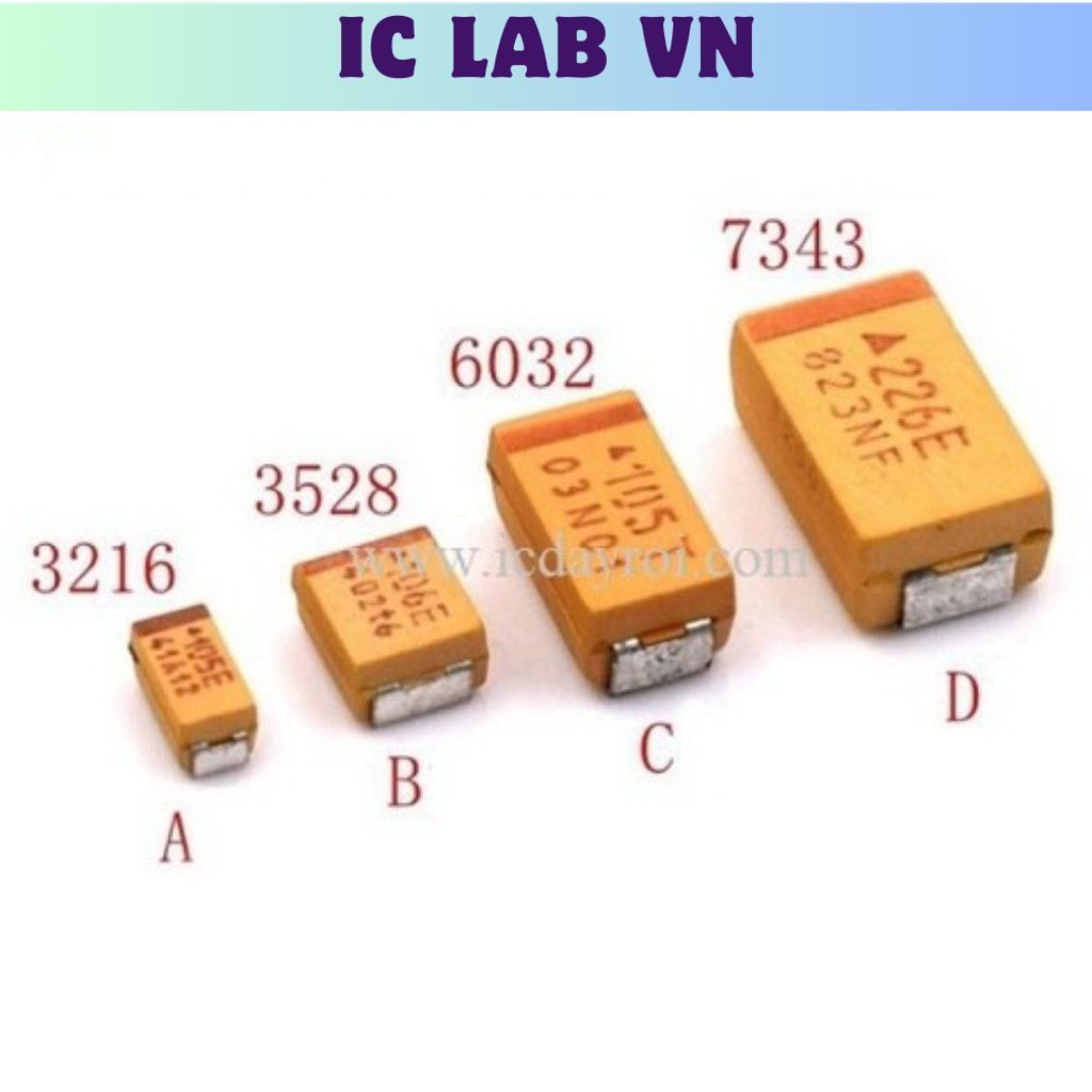 [3 Cái]- Tụ Tantalum 330uF 16V SMD7343 Ic Lab VN