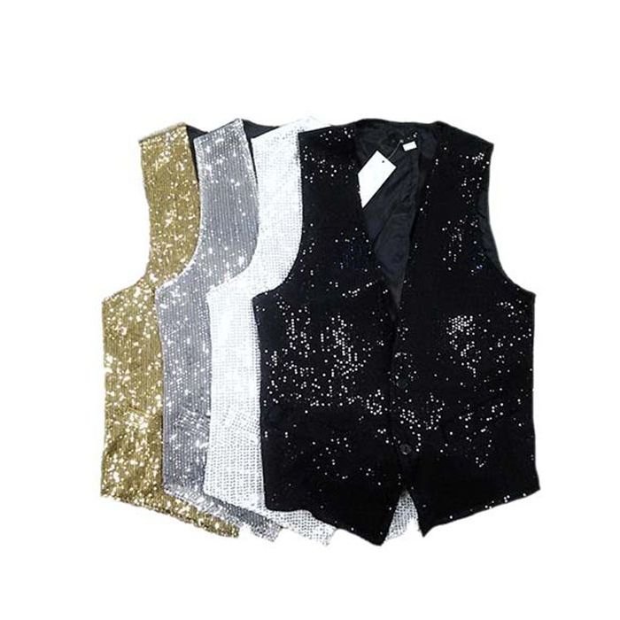 Áo vest mỏng nam nữ, đính kim sa lấp lánh, phù hợp khiêu vũ và chụp ảnh