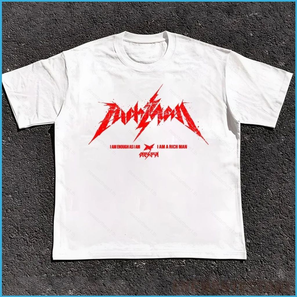 NS1 AESPA mini album I AM A Rich Man KARINA GISELLE tee Áo thun tay ngắn SN1