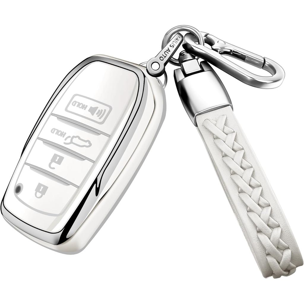Autophone cho Toyota Key Fob Cover có móc khóa da Vỏ mềm cho 2025 Camry, 4Runner 2021-2025 Venza, Ra