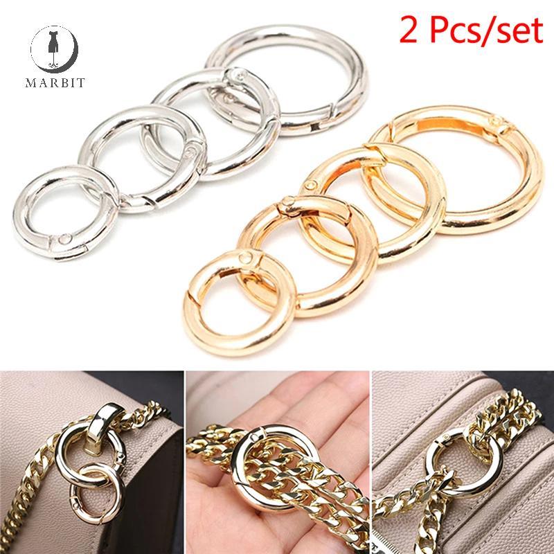 Marbit 2 Chiếc Kim Loại Lò Xo Chữ O Khóa Kẹp Carabiner Ví Túi Xách Túi Phụ Kiện FHS
