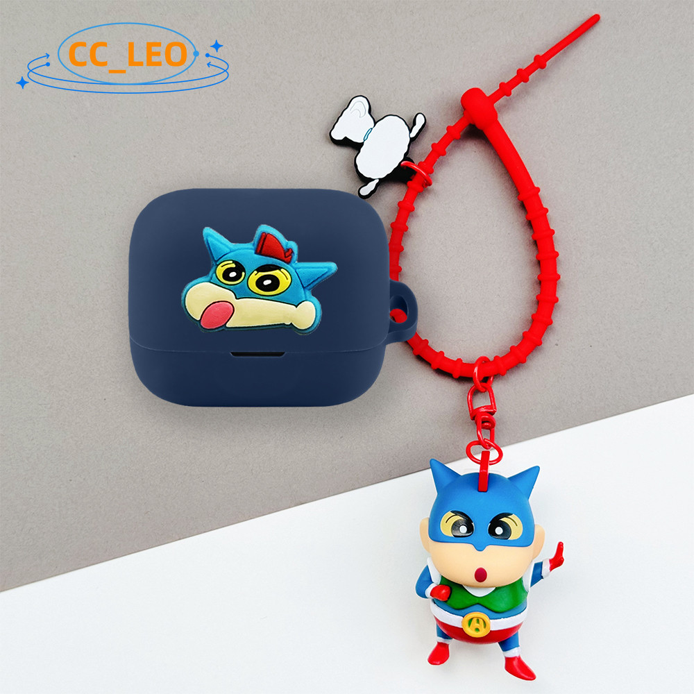 for EarFun Air Pro 4+ Case Cute Crayon Shin-chan Keychain Pendant Cartoon EarFun Air Pro 4 Plus Sili