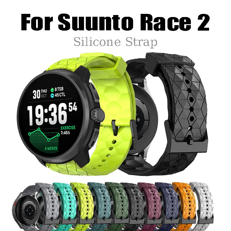 Dây Đeo Silicon Cho Suunto Race 2 Họa Tiết Bóng Đá Thể Thao Vòng Tay Cho SUUNTO RACE 2 Dây Đeo Silic