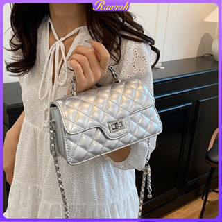  【Mới ra mắt Túi xách da kẻ caro phong cách Hàn Quốc cho nữ - Mẫu mới mùa hè túi đeo chéo dây xích sang trọng nhẹ nhàng 