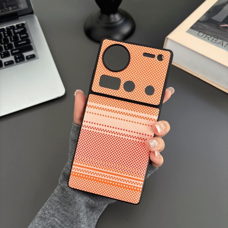 Dành Cho ZTE Nubia Z60 Ultra Z70Ultra Z80 Ultra Ốp Lưng Màu Sắc Tương Phản Sang Trọng Họa Tiết Dệt P