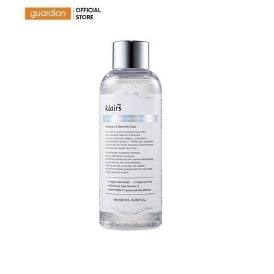 Nước Hoa Hồng Dear, Klairs Freshly Juiced Vitamin Essence Toner 180ml | Guardian Việt Nam
