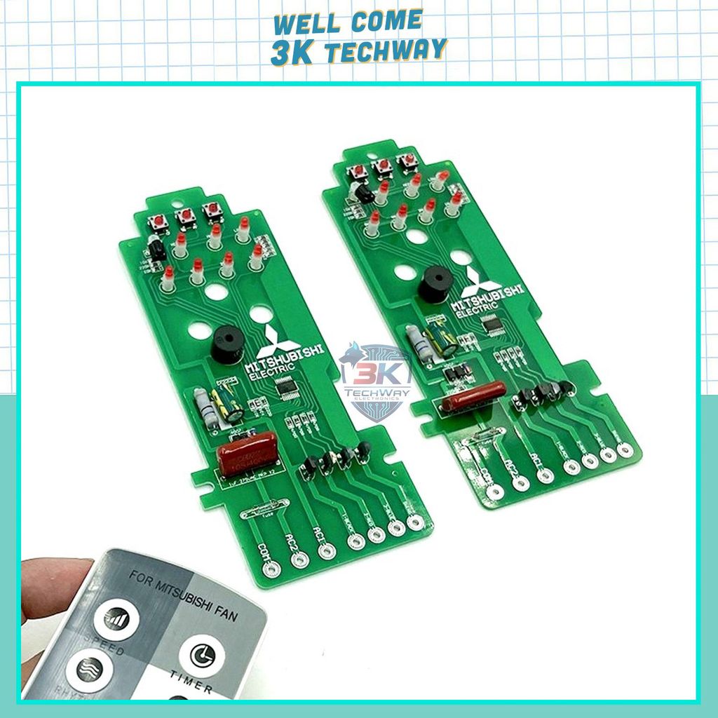 Bo mạch quạt treo tường MITSUBISHI W16-R, W16RT thay thế cho mạch quạt cũ hỏng ( bảo hành 1 năm )