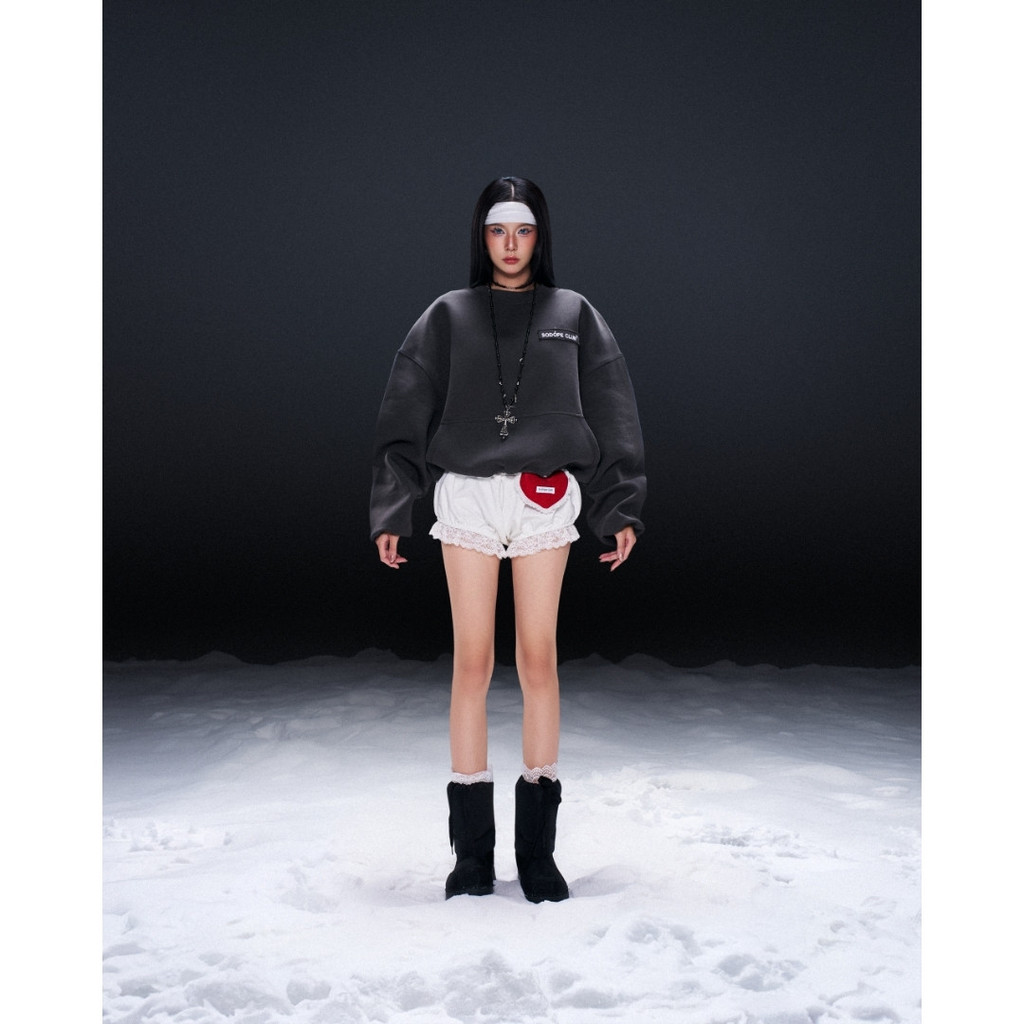 SoDópe Club – Áo sweater form boxy thêu logo - SDC Sweater