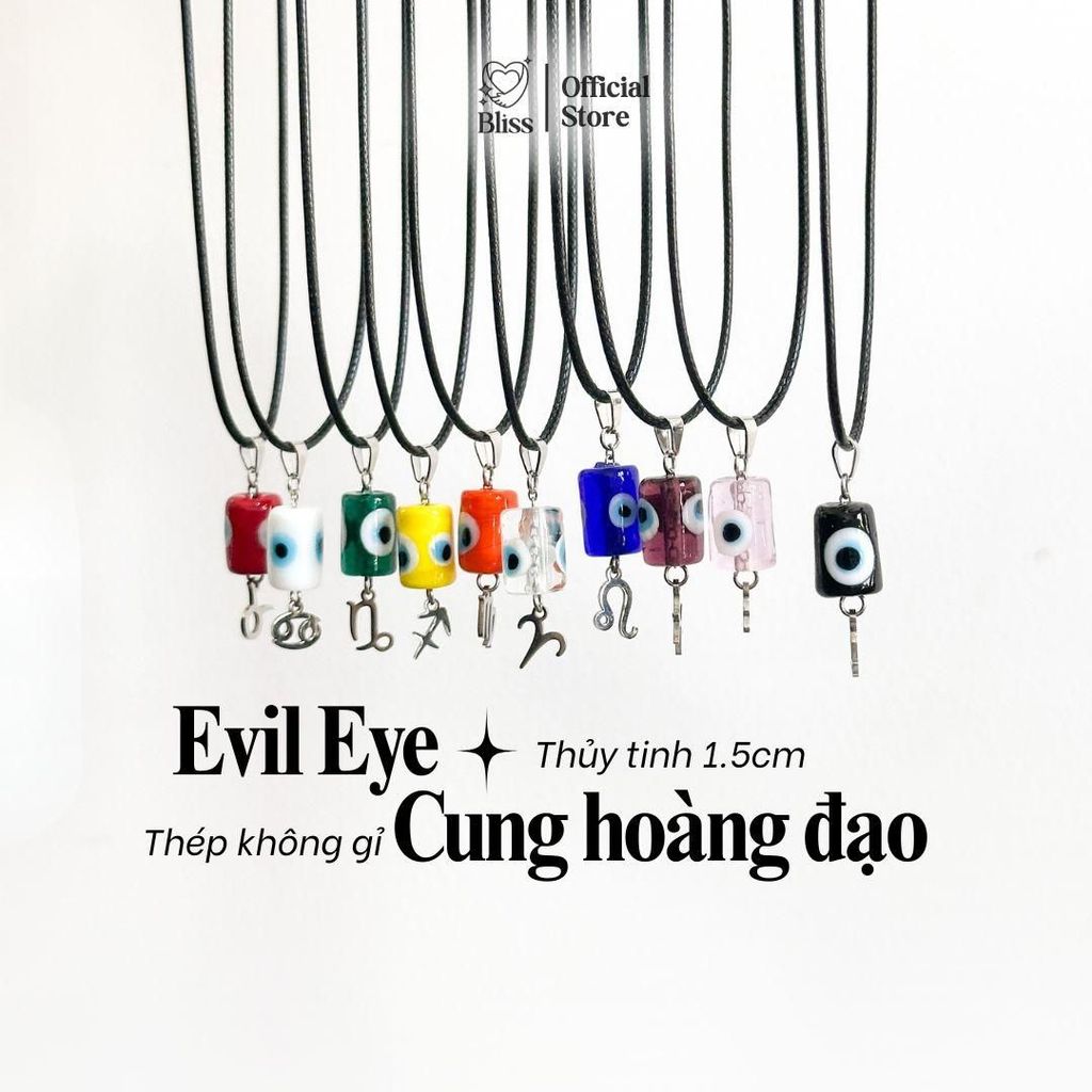 [Độc quyền - BST BẬT AURA] Dây chuyền dây sáp Lu thống Evil eye phối charm cung hoàng đạo Bliss Acce