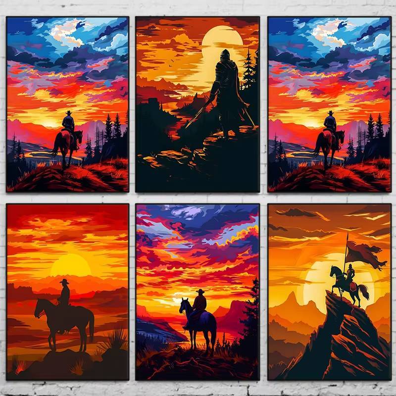 Pop Art Phong Cảnh Trò Chơi Chơi Chơi Poster Red Dead Redemption Arthur Morgan Tranh Canvas Cho Tườn