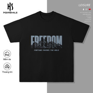  HeaSmile Áo T shirt nam 2025 mới dáng chuẩn tôn dáng màu trung tính dễ phối đồ không phai áo ngắn tay MB07-NNSTX  