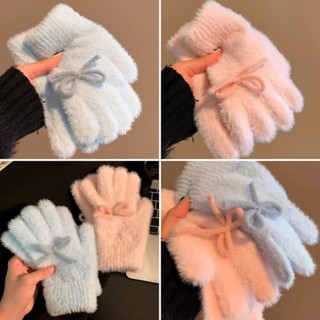 Găng tay len, bao tay len nữ iLita ngón tay chạm màn hình cảm ứng dày giữ ấm chống nắng Touchscreen Gloves