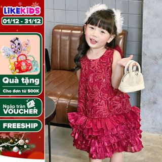  Đầm váy cho bé gái kiểu dáng TẦNG KIM SA LikeKids T78 