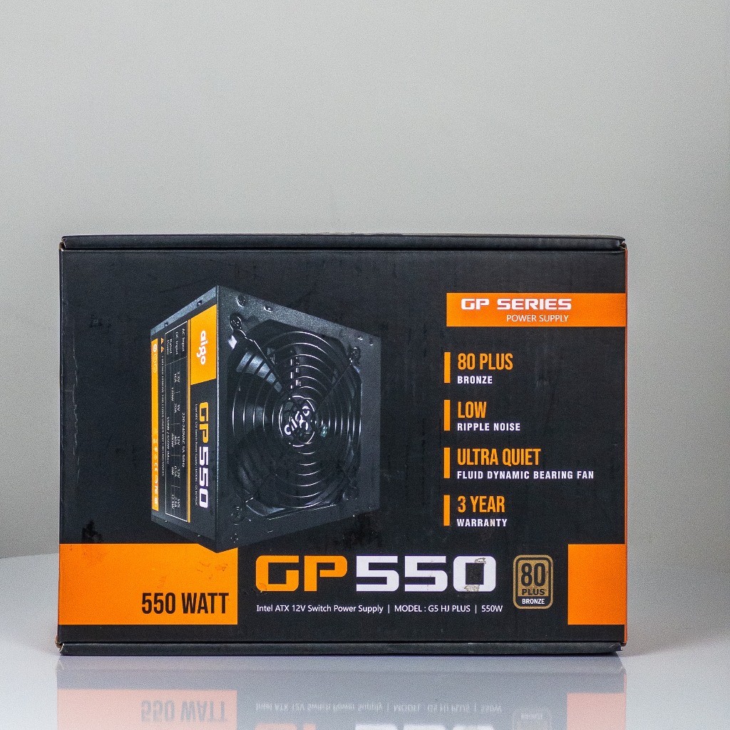 BỘ NGUỒN MÁY TÍNH AIGO MODEL GP550 CÔNG SUẤT 550W, APFC, 80 PLUS BRONZE