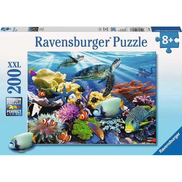 Đồ chơi lắp ghép Ravensburger Ocean Turtles 200 XXL Piece Jigsaw Puzzle cho bé từ 8+