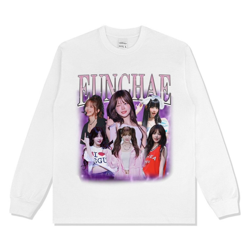 Sản Phẩm Mới EUNCHAE Top Cổ Tròn Tay Dài Hỗ Trợ Quạt