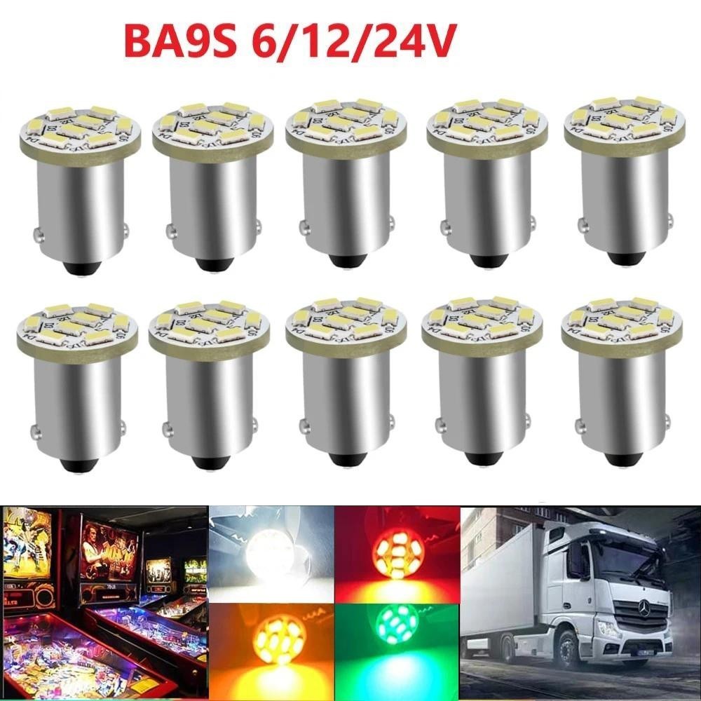 Bóng đèn LED BA9S 6V / 12V / 24V, 10 chiếc 44 47 T11 T4W LED Pinball Máy Bóng đèn Bóng đèn ô tô, Trắ