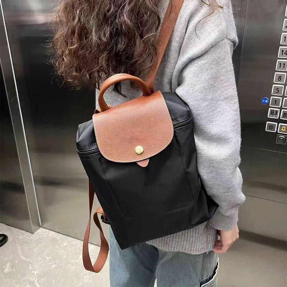 LOONG JUMP Classic Fashion Backpack Nylon Waterproof School College Bag Multipurpose Foldable Unisex