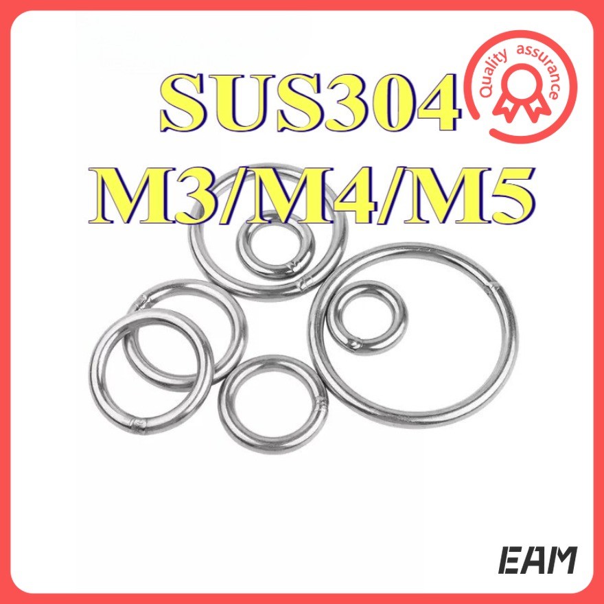 Vòng chữ O hàn rắn bằng thép không gỉ 304, vòng thép nâng, vòng kết nối võng yoga, vòng kéo tay thú 