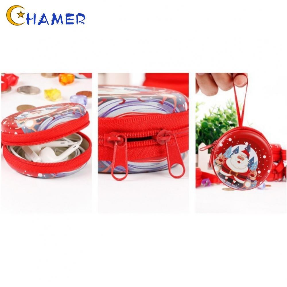 【CHAMER】Square tinplate earphone storage box and coin purse durable lightweight portable【HomeLiving】