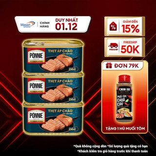   Chọn loại  Combo 3 hộp Thịt Áp Chảo Ponnie 