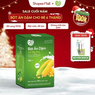  Bột ăn dặm sữa bắp non Mămmy cung cấp chất xơ hòa tan và Canxi bổ sung vitamin cho bé - 140gr 