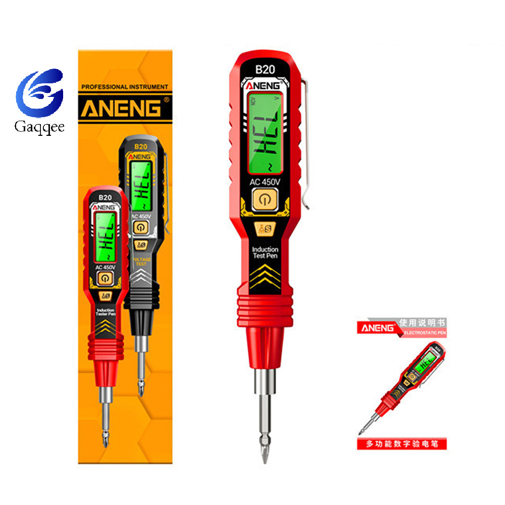 Bút kiểm tra điện áp kỹ thuật số ANENG B20 Máy dò đa chức năng có độ chính xác cao để ngắt và dây tr