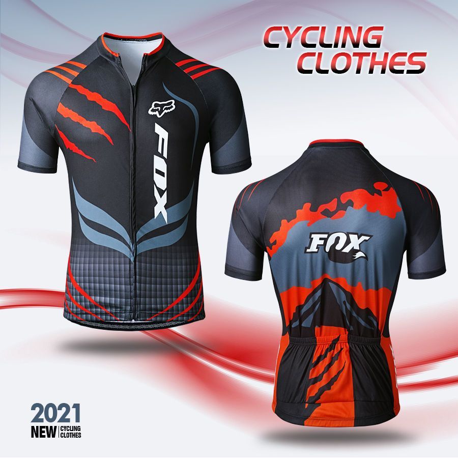 Áo jersey tay ngắn xe đạp Firefox phong cách Tour de France, phù hợp đường núi