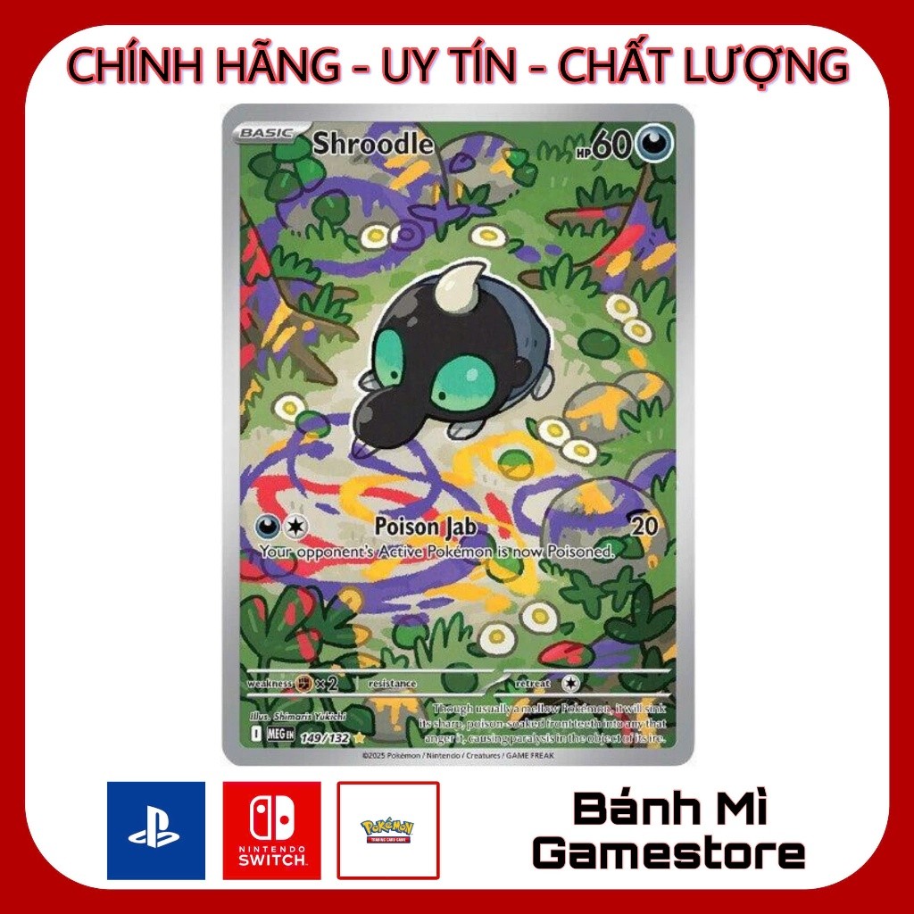 Pokemon TCG: Shroodle Illustration Rare Pokemon Card MEG 149/132