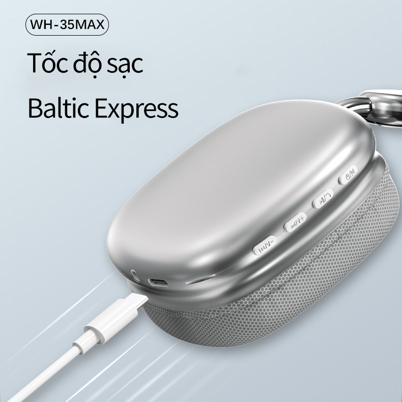 Tai nghe Bluetooth SPRISE WH35 bạc HiFi không dây chụp tai có Mic chơi game / Âm nhạc có thể gập lại qua tai Tai nghe thể thao TF / AUX | BigBuy360 - bigbuy360.vn