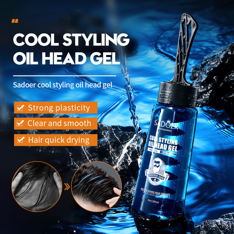 All English Hairspray SADOER Cool Stylish Oil Head Gel Strong Fluffy Long Lasting Ngẫu Nhiên Tạo Kiể